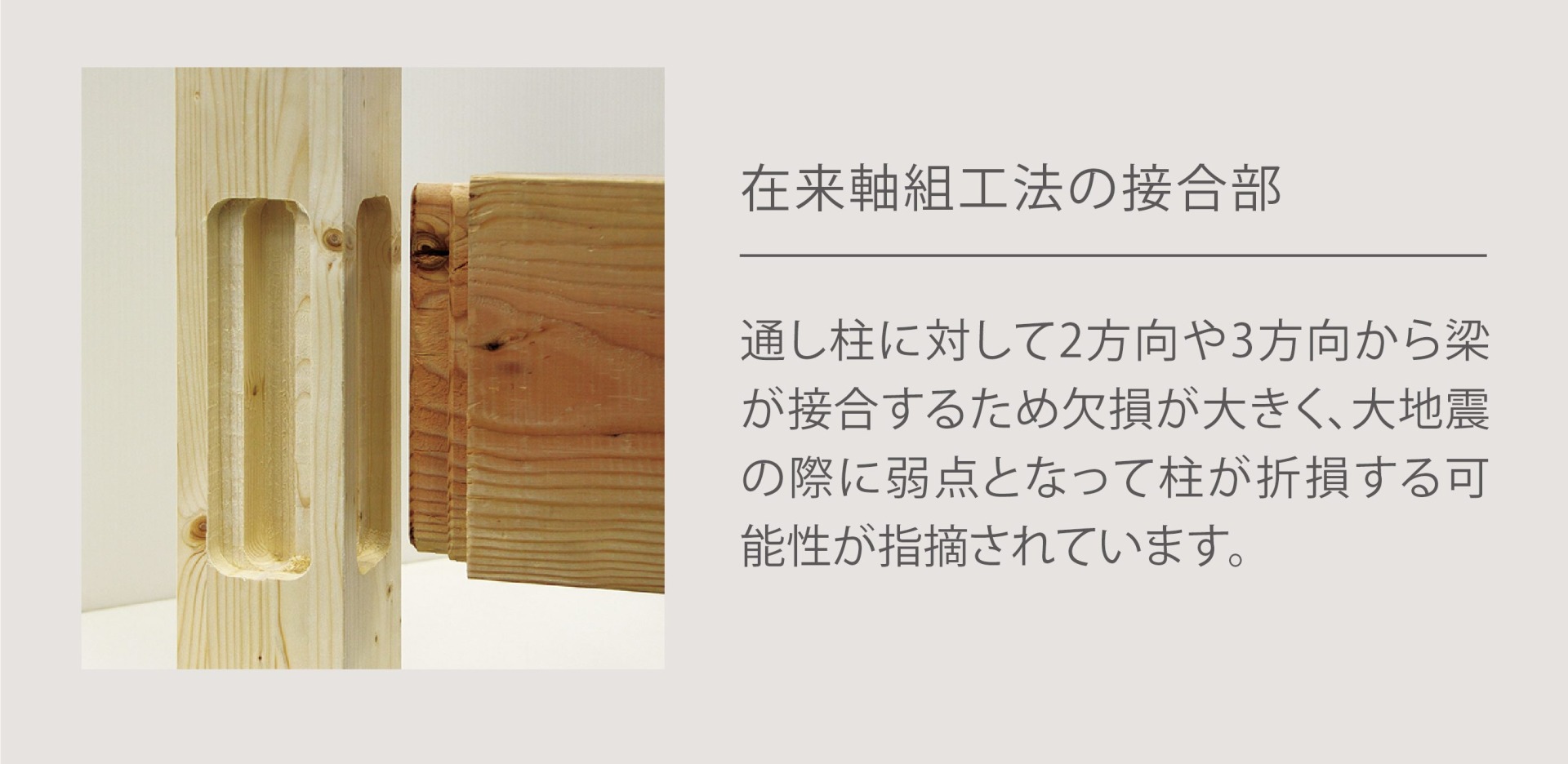 在来軸組工法の接合部
